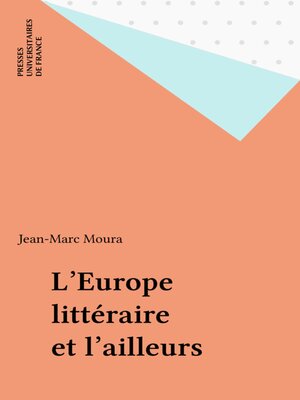 cover image of L'Europe littéraire et l'ailleurs